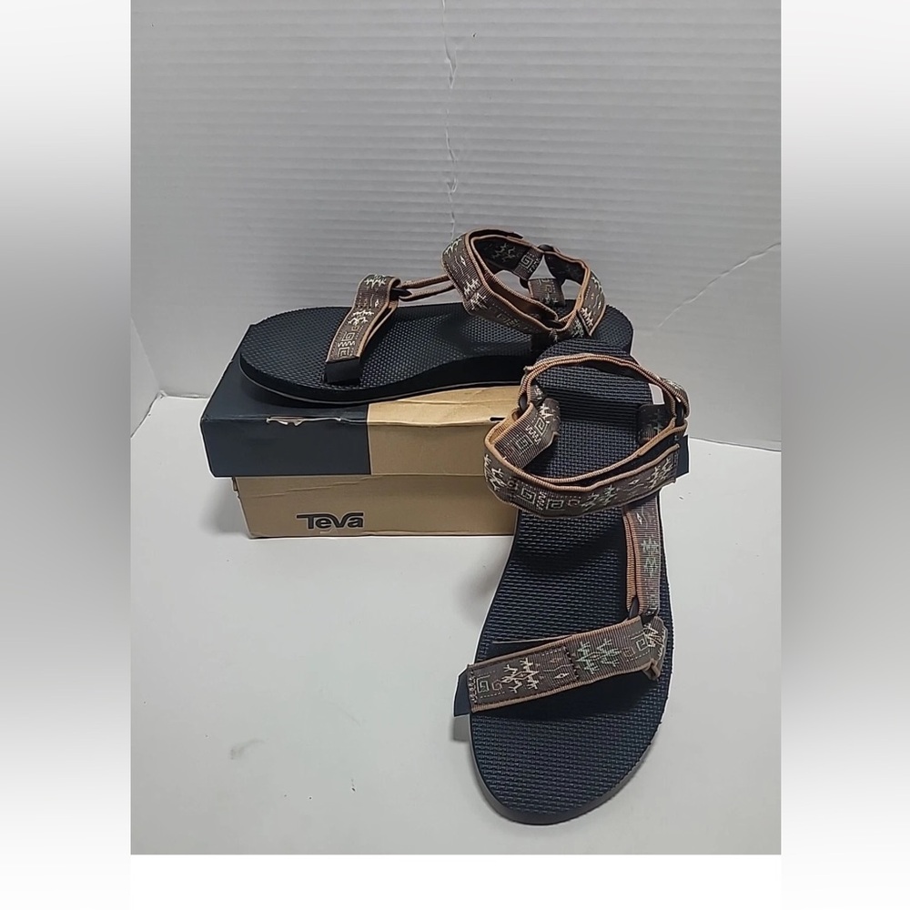 Teva Black Sandals with Brown Accents